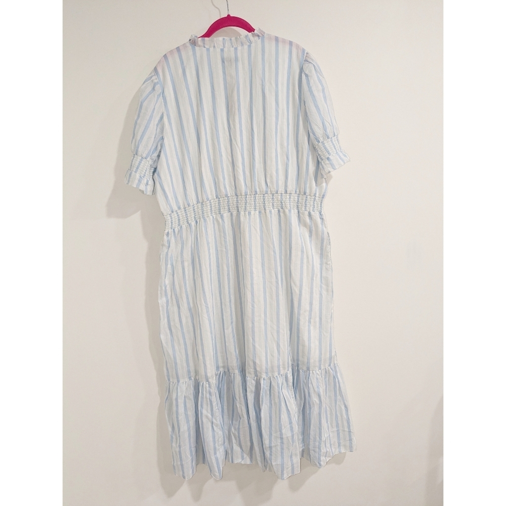 J. Crew Striped Tiered Midi Dress - Picture 6 of 8